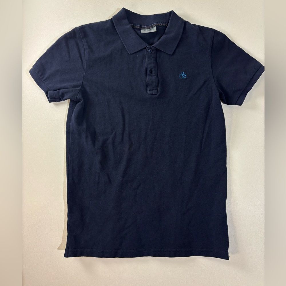 Scotch & Soda Blue Polo Shirt Short Sleeve Cotton